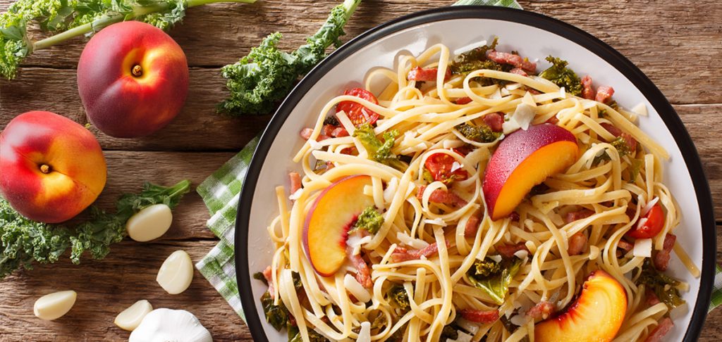 Pittman Davis nectarine linguine pasta recipe